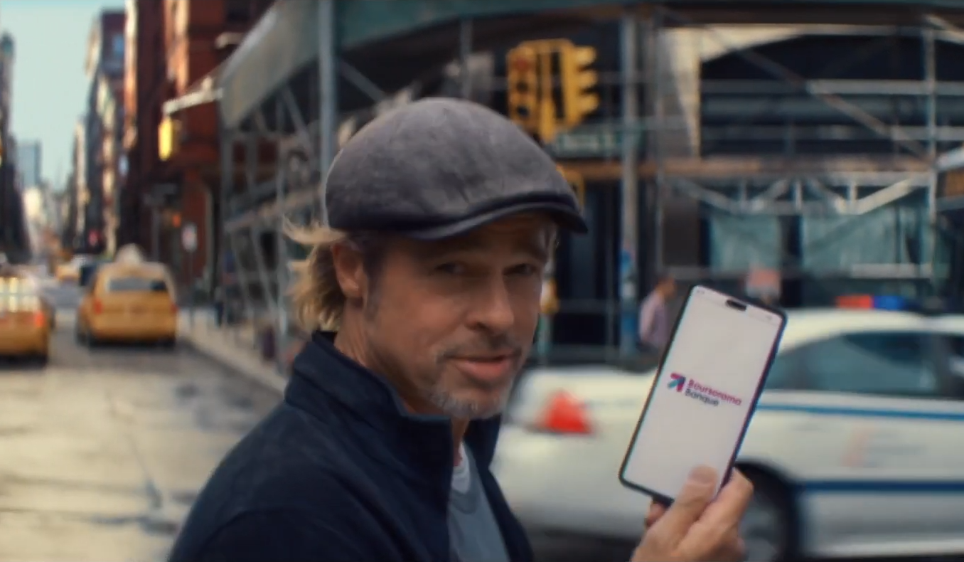 Brad Pitt dans la pub de Boursorama