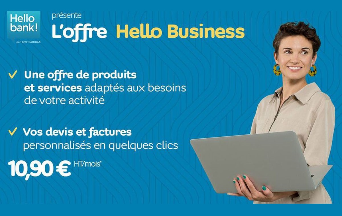 Vous souhaitez ouvrir un compte pro ? Hello Bank! pro vous offre les 2 premiers mois